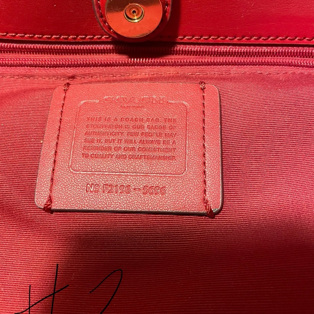 Coach Tote Red and Brown Women's Bag